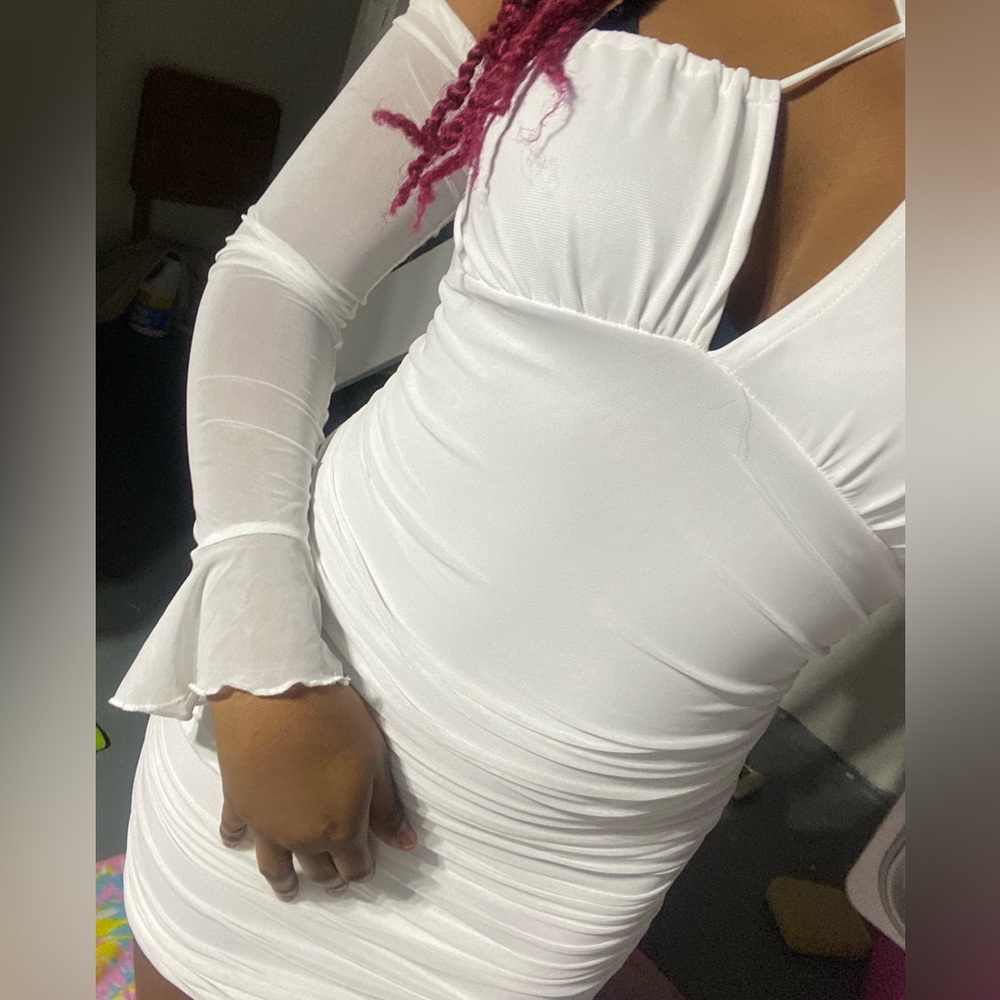 Shein M white dress